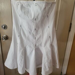 Wild Fable White Denim Dress Small